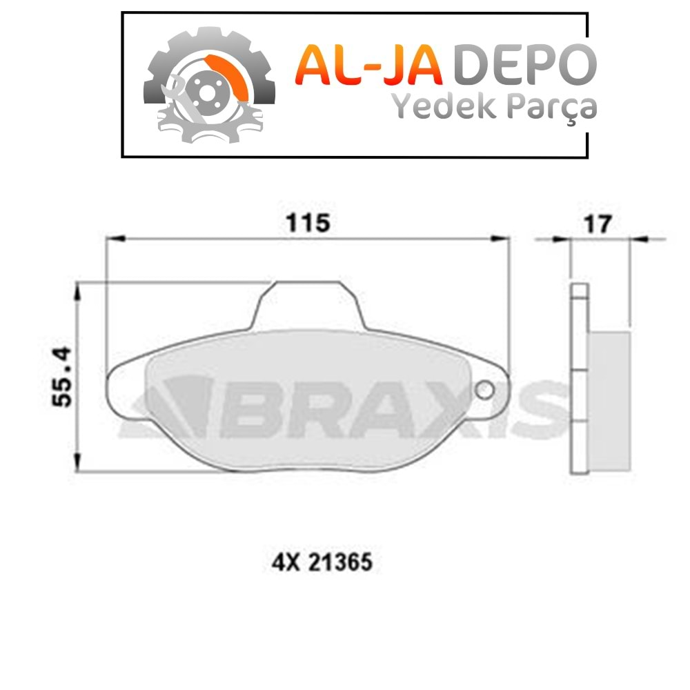 BRAXIS AA0109 ON FREN BALATASI FIAT CINQUECENTO